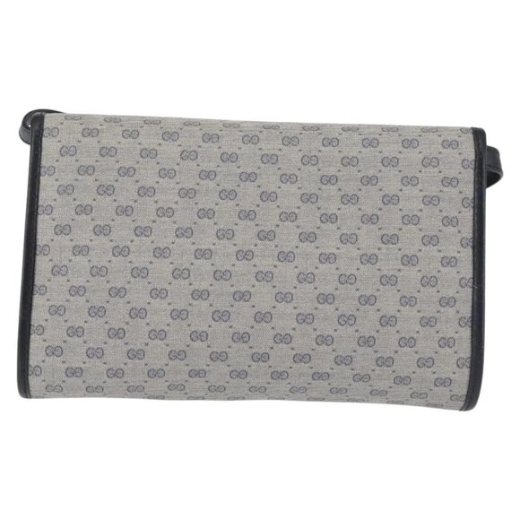 GUCCI Micro GG Supreme Shoulder Bag PVC Navy Gold 004 89 1041 Auth 144072 - Picture 3 of 15